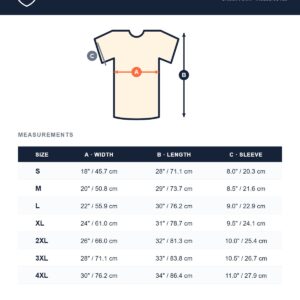 Earnedthreads unisex t-shirt size guide